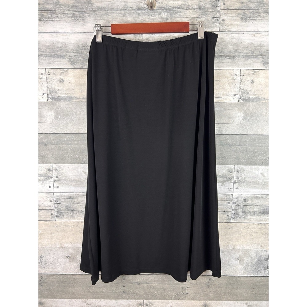 Sag Harbor Stretch Black Large Pull On Skirt - Picture 2 of 6